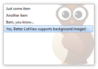ListView Background Image
