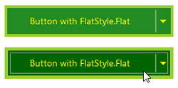 SplitButton with Custom Flat Style