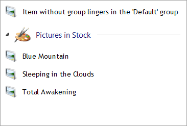 blv-showdefaultgroup2 Default group header is hidden